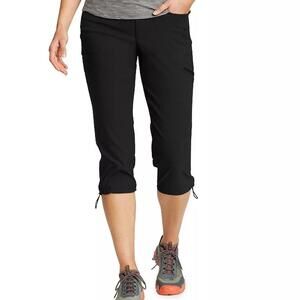 Eddie Bauer Rainier Capris Black Cropped athletic hiking Pants Women's Size 14